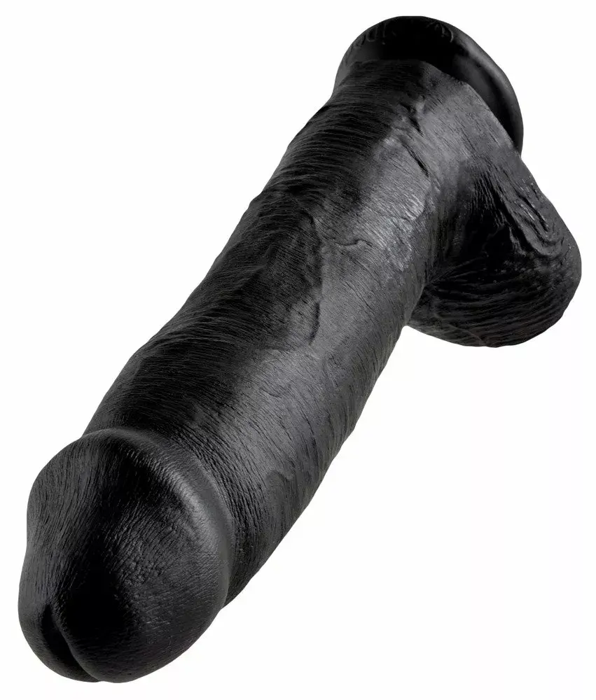 Dildo King Cock silikona melns — 30,5 cm Photo 4