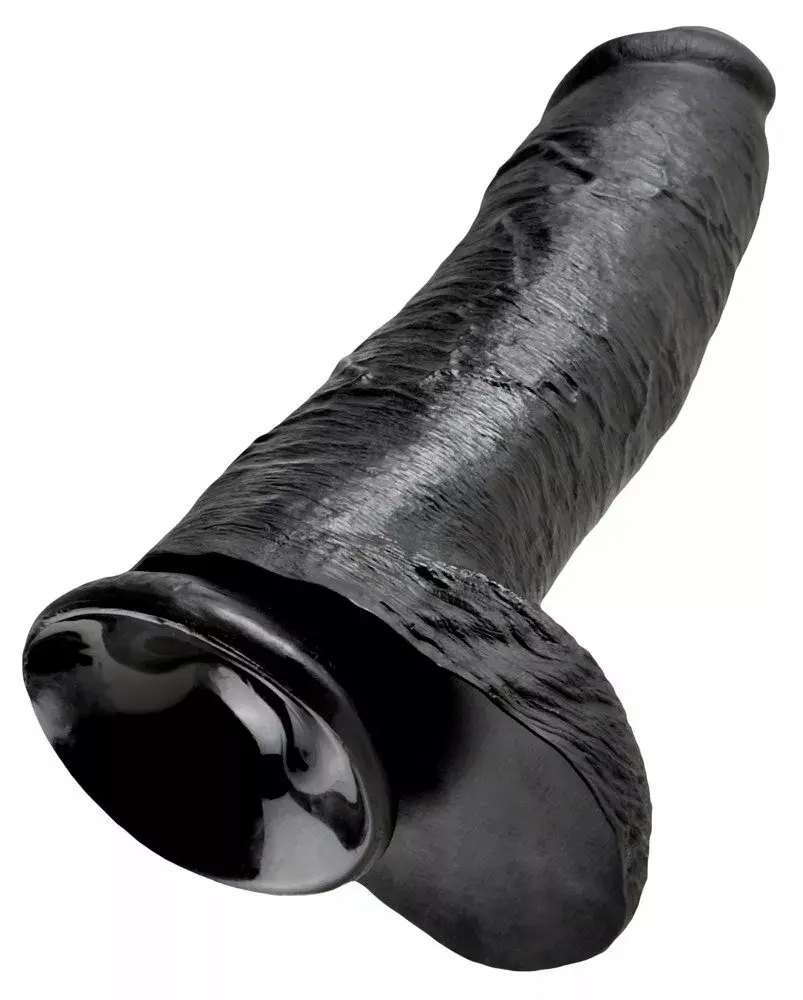 Dildo King Cock silikona melns — 30,5 cm Photo 5