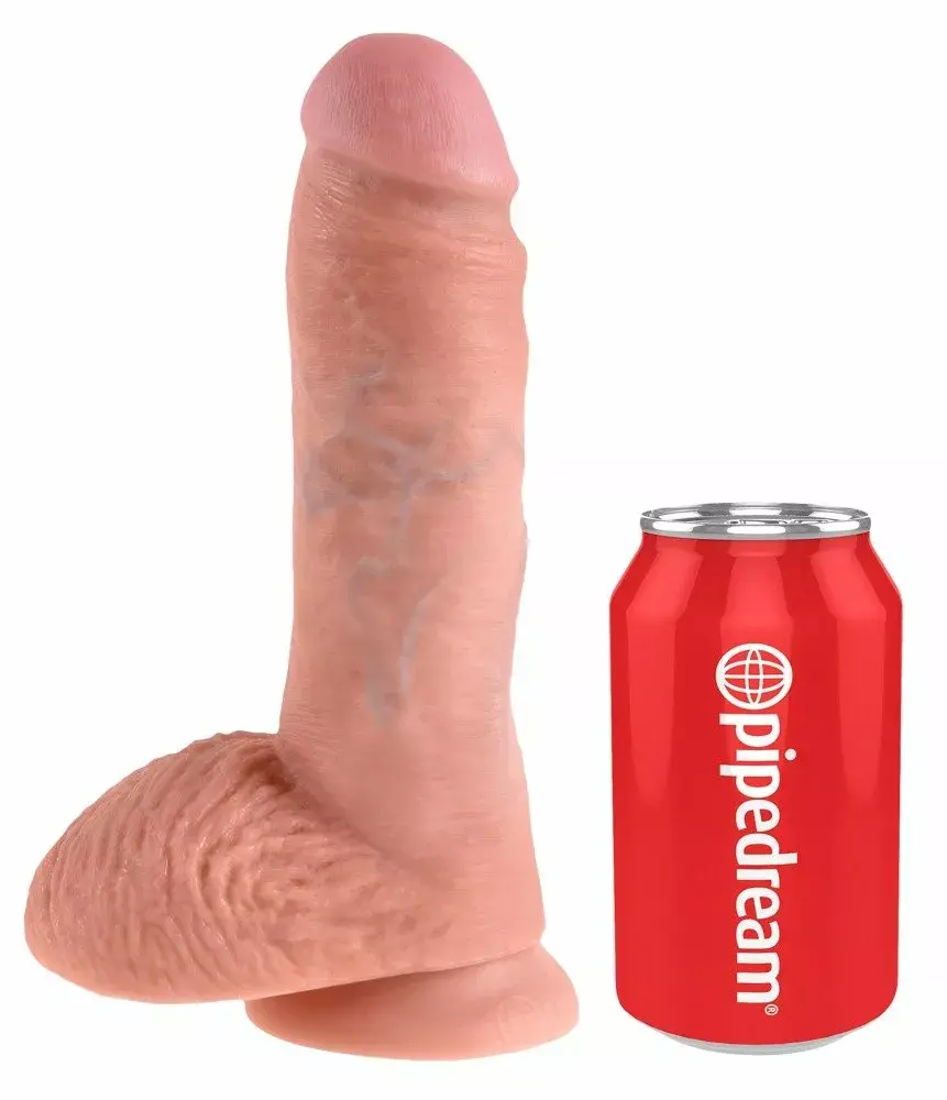 Dildo King Cock Silicone Flesh 8 inch Photo 2