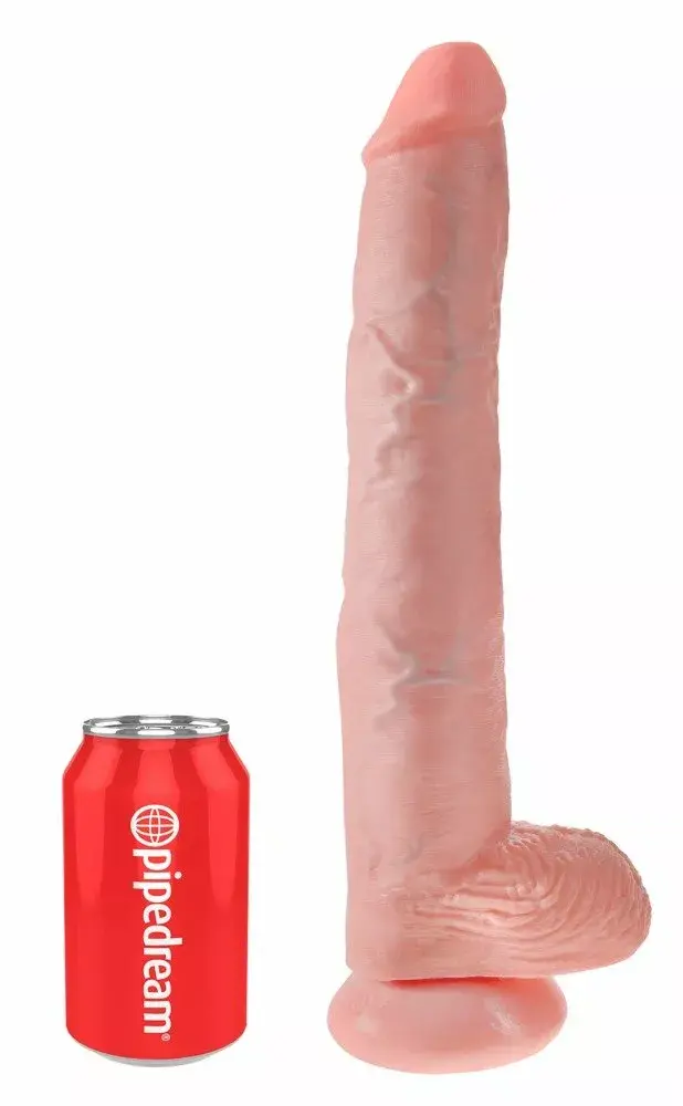 Dildo King Cock Silicone Flesh — 35,6 cm, Ø 6 cm Photo 2
