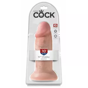 Dildo King Cock silicone flesh color, realistic 25.4 cm length, Ø 7.6 cm, suction cup, PVC