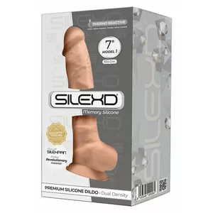 Dildo SILEXD silicone black — Silexpan core, silicone coating, length 18.8 cm, insertion 13.5 cm, Ø 3.8 cm, suction cup