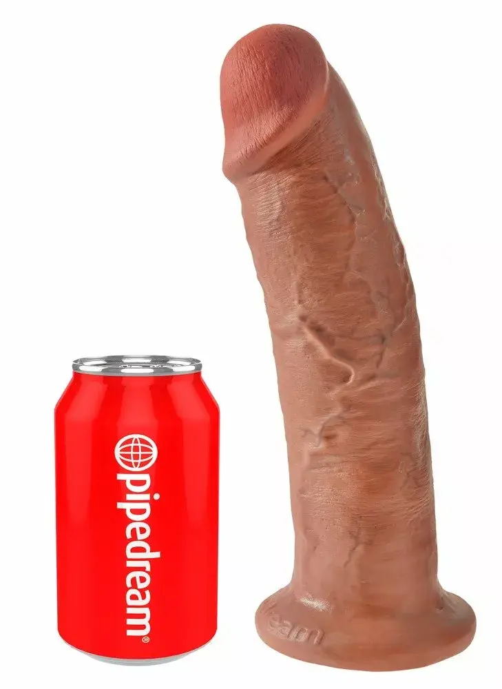 Dildo King Cock Silicone Tan 10" — realistic PVC 25.4 cm Photo 2