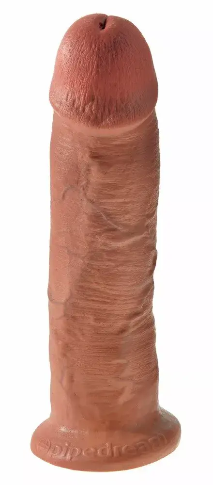 Dildo King Cock Silicone Tan 10" — realistic PVC 25.4 cm Photo 3