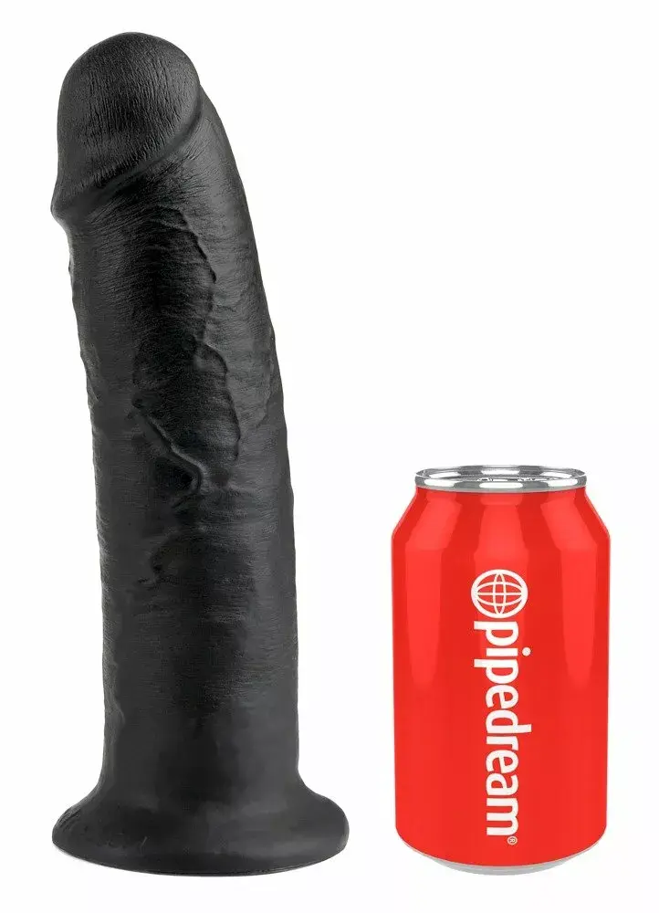 Dildo King Cock Silicone Dark — 25.4 cm, Ø 6.1 cm Photo 2