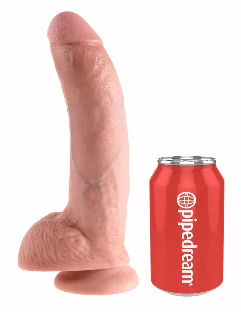 Dildo king cock PVC Flesh 9" — 22.9 cm, Ø 5.1 cm Photo 2