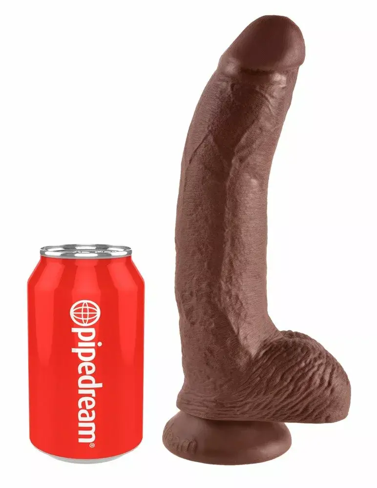Dildo King Cock PVC Brown — 22.9 cm, Ø 5.1 cm Photo 2
