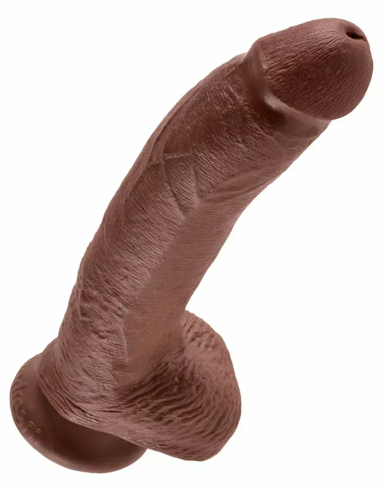 Dildo King Cock PVC Brown — 22.9 cm, Ø 5.1 cm Photo 4