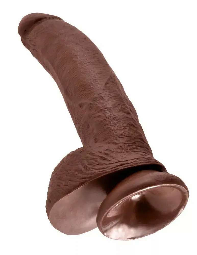 Dildo King Cock PVC Brown — 22.9 cm, Ø 5.1 cm Photo 5