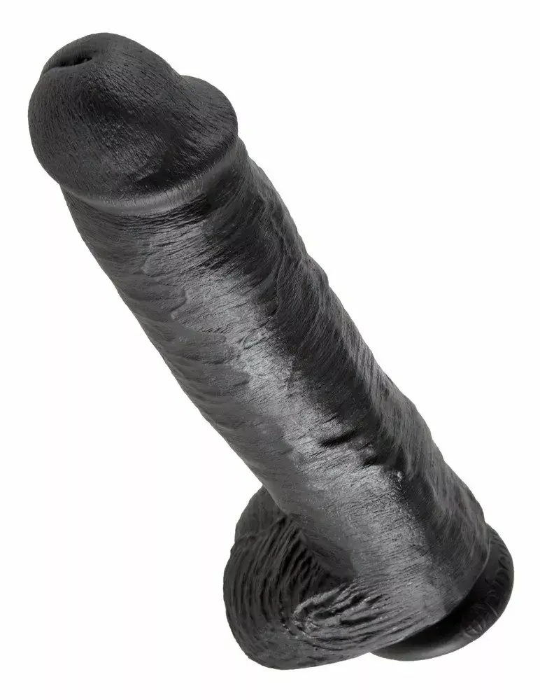 Dildo King Cock Silicone Dark 11" Photo 3