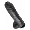 Dildo King Cock Silicone Dark 11" Photo 3