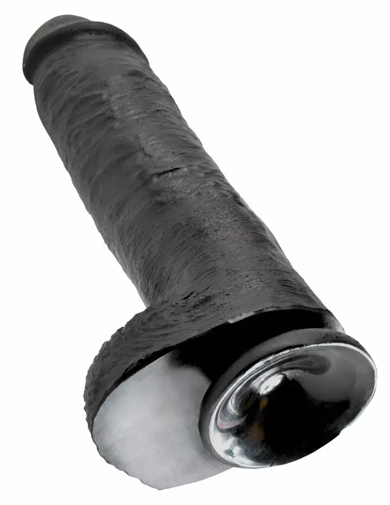 Dildo King Cock Silicone Dark 11" Photo 4