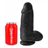 Dildo King Cock Silicone Black — realistic PVC 22.9 cm Photo 2