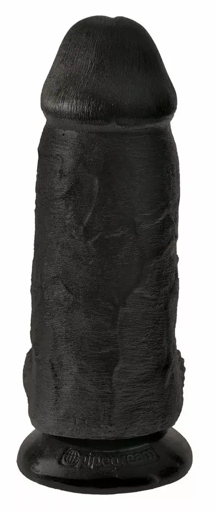 Dildo King Cock Silicone Black — realistic PVC 22.9 cm Photo 3
