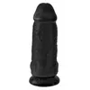 Dildo King Cock Silicone Black — realistic PVC 22.9 cm Photo 3