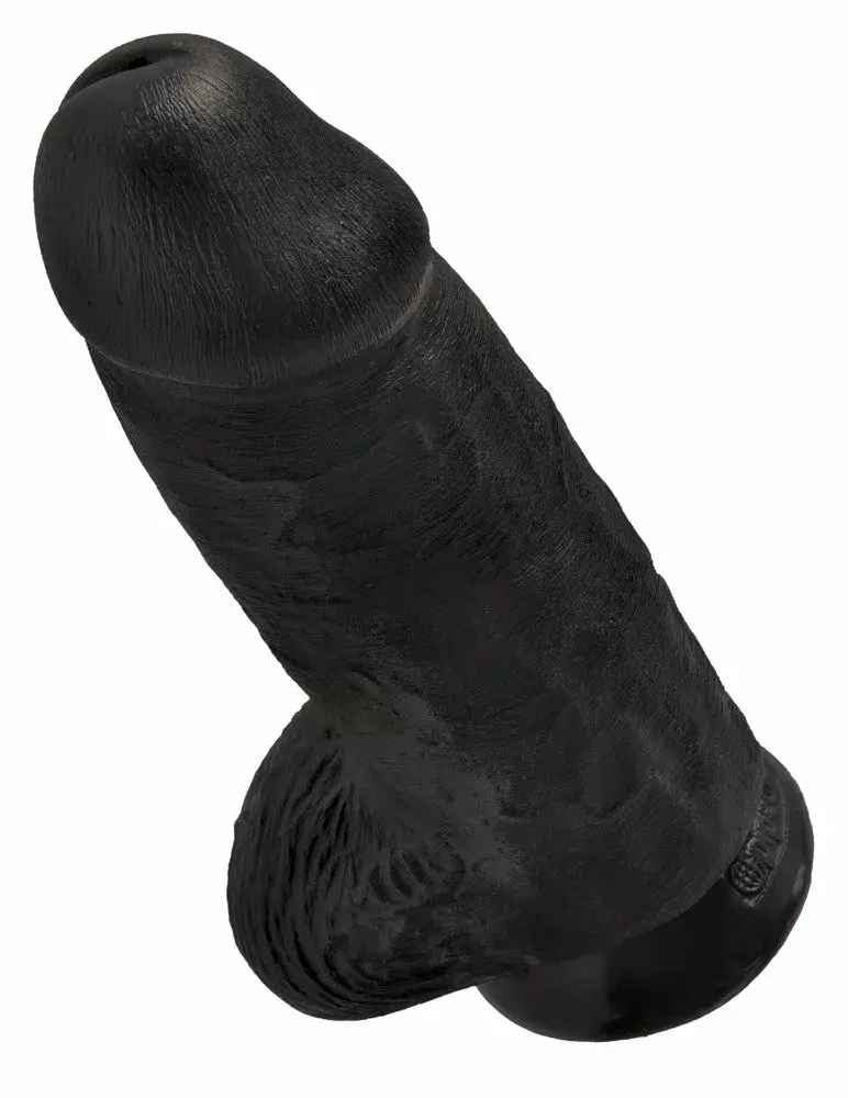 Dildo King Cock Silicone Black — realistic PVC 22.9 cm Photo 4