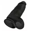 Dildo King Cock Silicone Black — realistic PVC 22.9 cm Photo 5