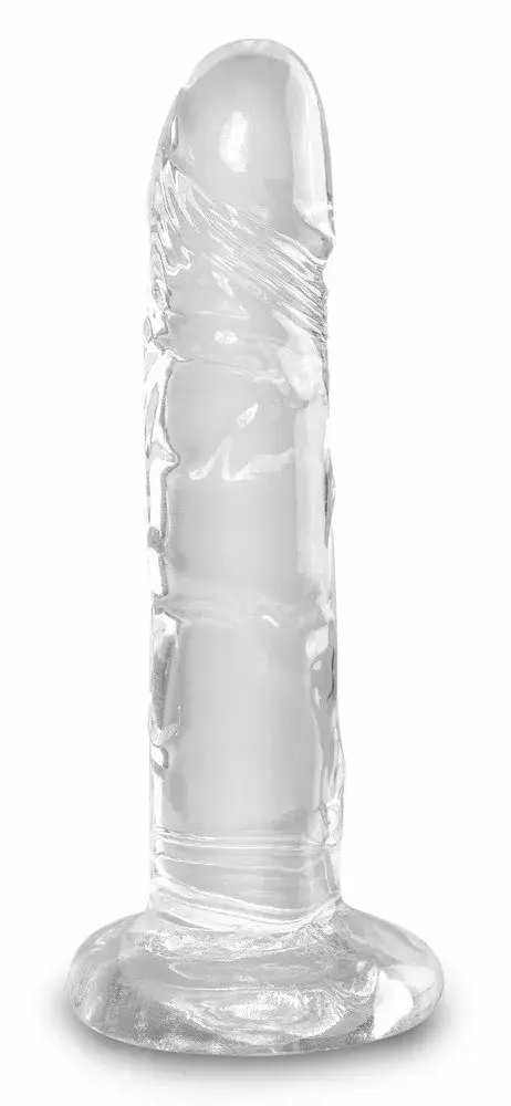 Dildo King Cock Clear 17.8 cm TPE with suction cup Photo 2