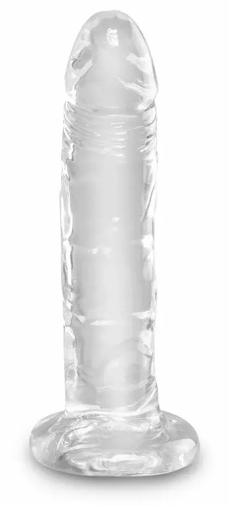 Dildo King Cock Clear 17.8 cm TPE with suction cup Photo 3