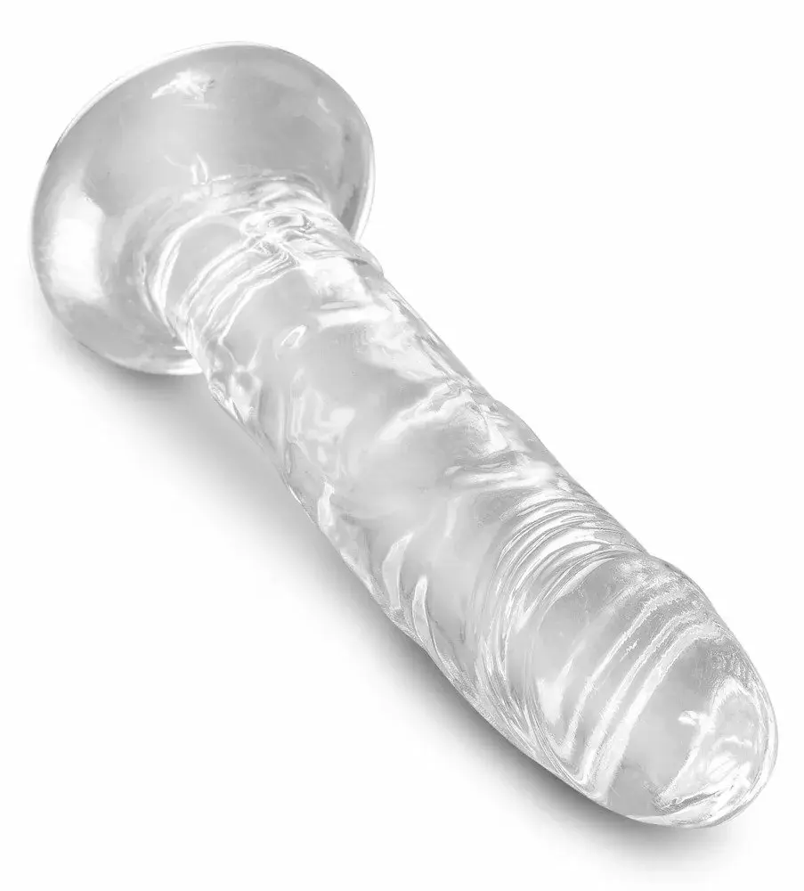 Dildo King Cock Clear 17.8 cm TPE with suction cup Photo 4