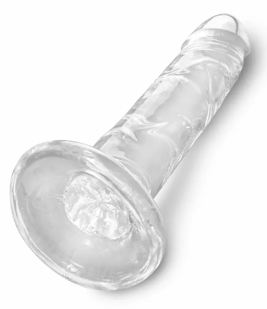 Dildo King Cock Clear 17.8 cm TPE with suction cup Photo 5