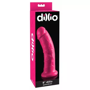 Dillio 8" dildo rozā krāsā