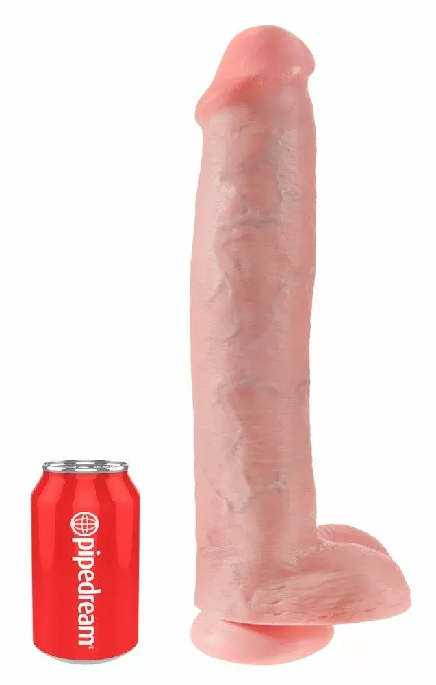 Dildo King Cock Silicone Flesh — XXL 38.1 cm Photo 2