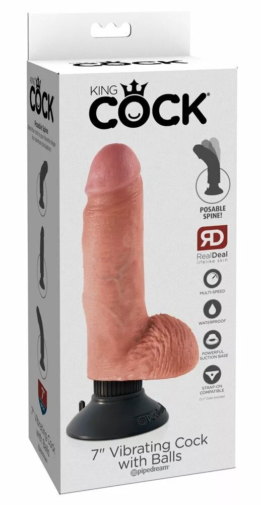 Dildo King Cock Silicone Flesh —