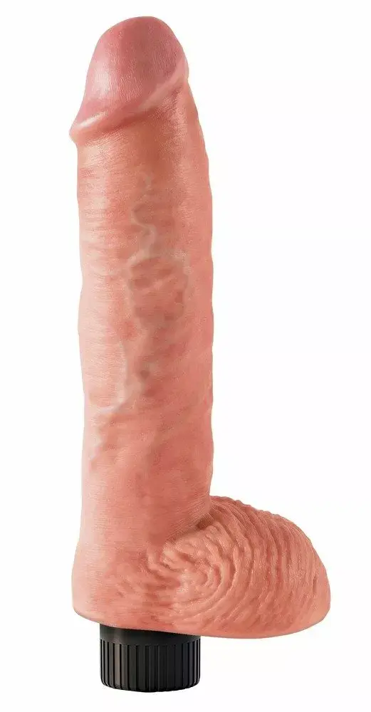 Dildo King Cock Silicone Black — vibrating, bendable 20.5 cm Photo 3