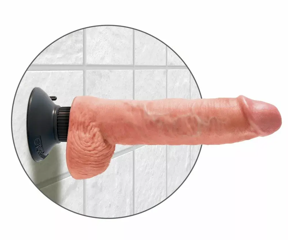 Dildo King Cock Silicone Black — vibrating, bendable 20.5 cm Photo 5