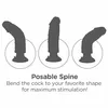 Dildo King Cock Silicone Black — vibrating, bendable 20.5 cm Photo 6