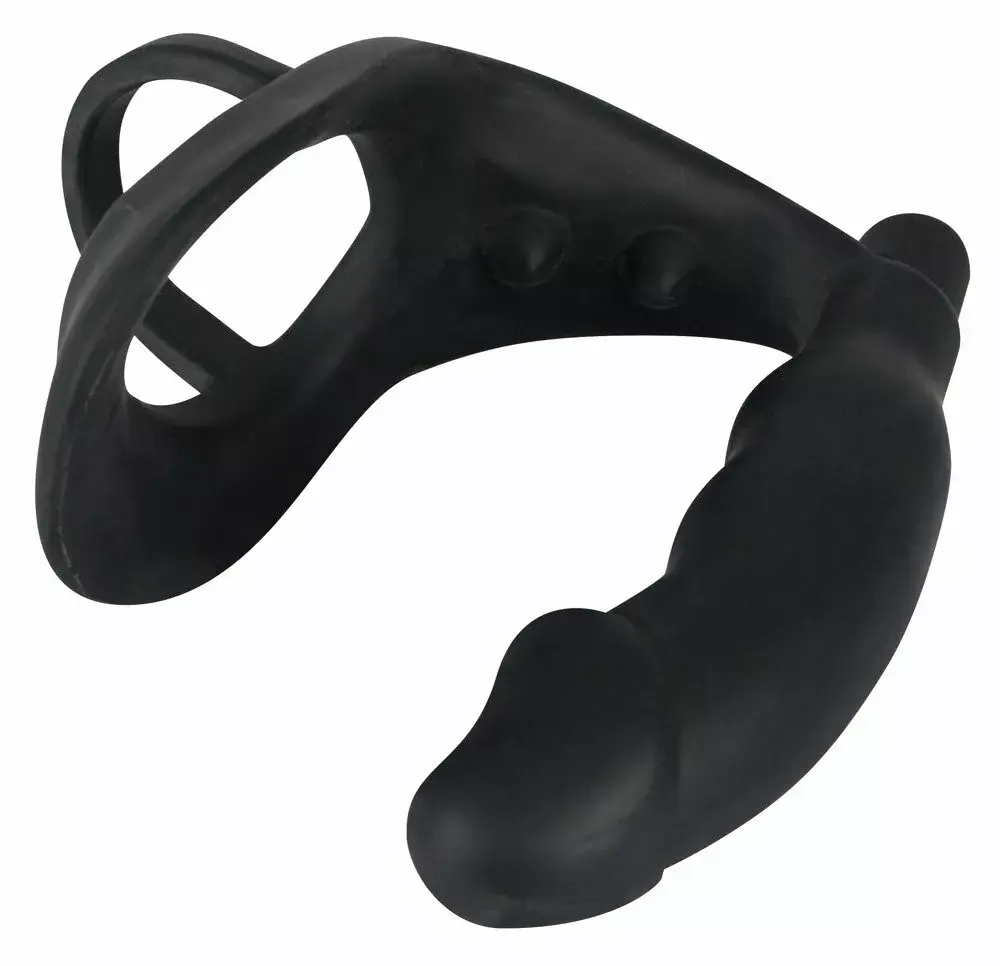 Vibrating silicone plug with cock ring Black Velvets Photo 3