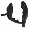 Vibrating silicone plug with cock ring Black Velvets Photo 5