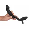Vibrating silicone plug with cock ring Black Velvets Photo 6