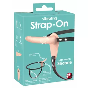 Strap-on vibrator you2toys Silicone Black — removable bullet, 10 modes, total length 15.7 cm, insertion 15 cm, Ø 3.8 cm