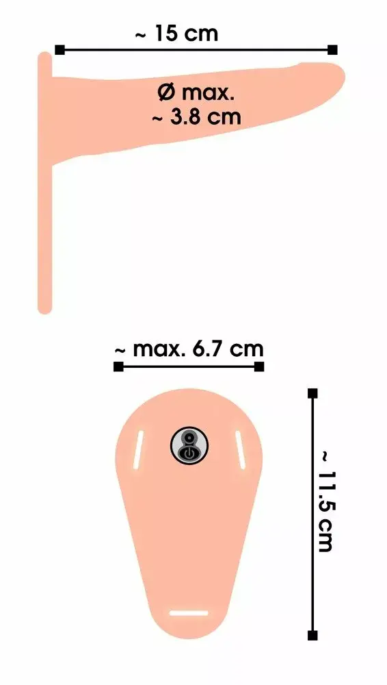 Страпон-вибратор you2toys Silicone Black 15,7 см Photo 9