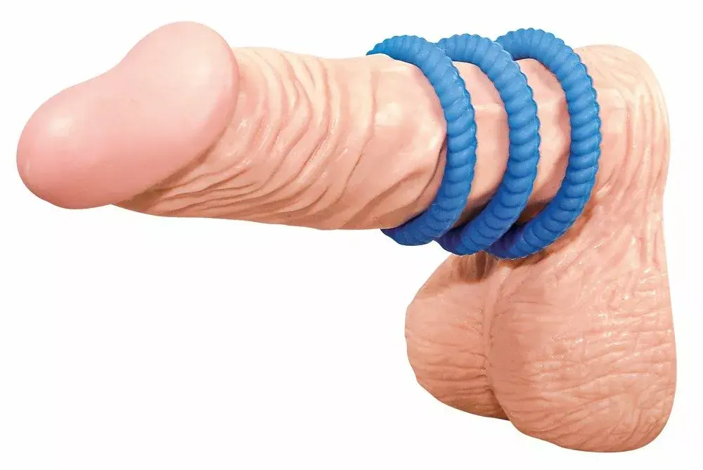 you2toys Lust 3 — силиконовый набор колец, синий Photo 3