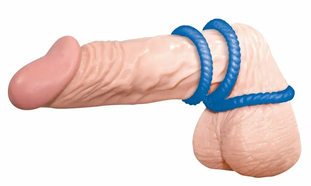 you2toys Lust 3 — силиконовый набор колец, синий Photo 4