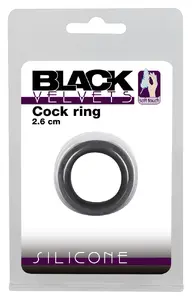 Cock ring Black Velvets 05180340000 — silicone, inner Ø 2.6 cm, outer Ø 3.9 cm