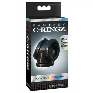 Мужское эрекционное кольцо fantasy c-ringz Rock Hard — TPR кольцо для члена и мошонки, длина 7 см, Ø кольца для члена 3,2–3,6 см, Ø мошонки 3 см