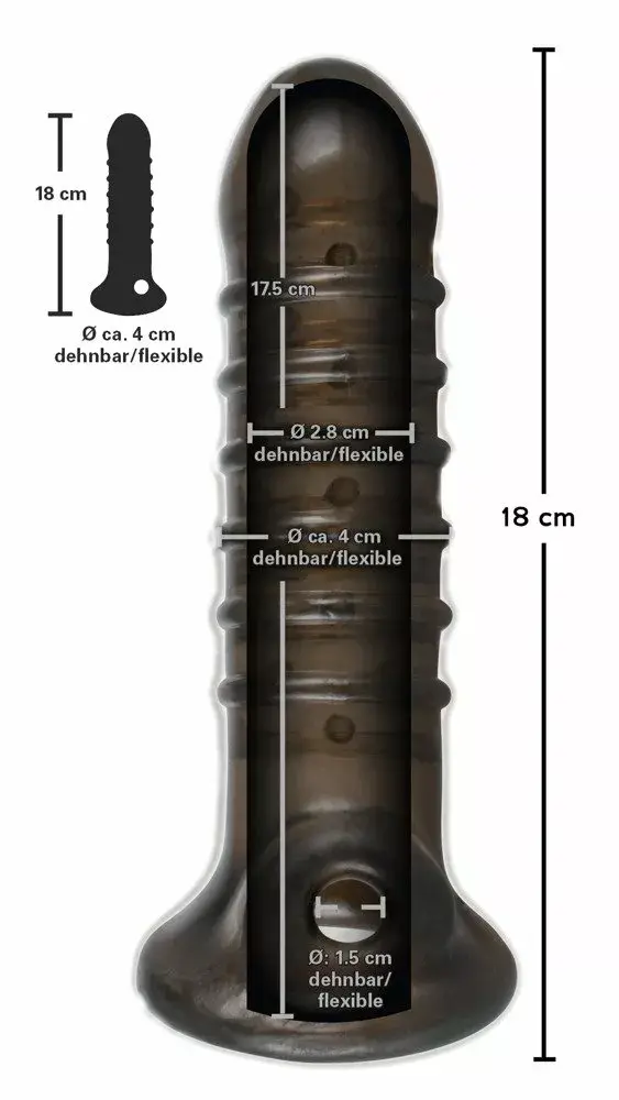 Rebel Dick & Ball Sleeve penis sleeve, TPR, 18 cm Photo 7