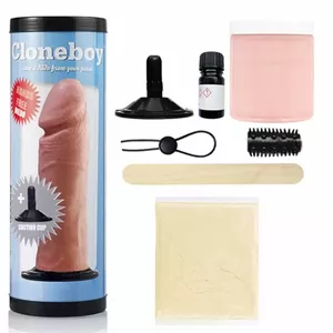 Silicone dildo with suction base Cloneboy 05318550000 — pink, replica kit for penis up to 20 cm × Ø 4 cm