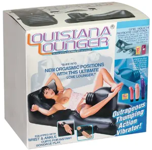 Inflatable Lounger NMC Louisiana 05653690000 — inflatable couch with 3 removable vibrators, remote-controlled thrust up to 200/min, black, 160×80 cm
