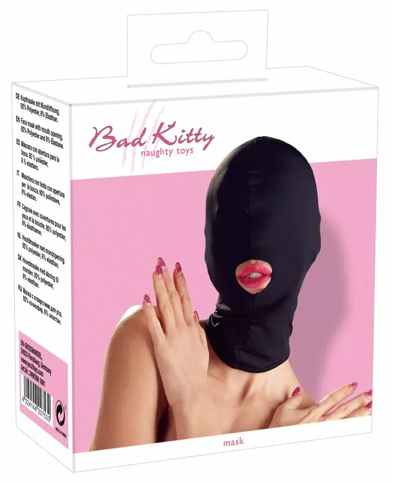 Маска для головы bad kitty BK черная с прорезью Photo 4