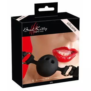Кляп bad kitty модель 24915751001 — силиконовый шар Ø 3,5 см с мягкой отделкой и регулируемым ремешком