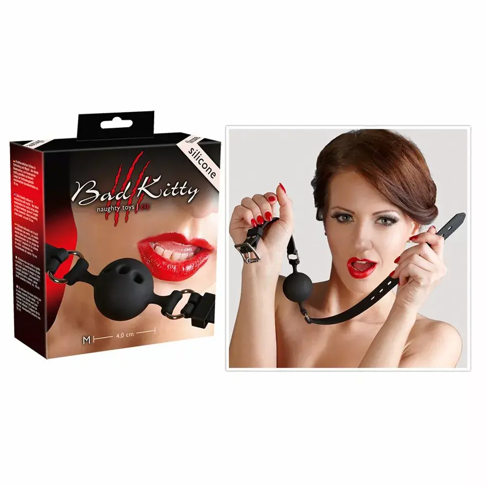 Кляп bad kitty 24915831001 — силикон, средний Ø 4 см Photo 4