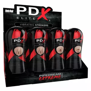 Masturbators Pipedream Silicone Black — vibrējošs, garums 17,5 cm, ievirzes dziļums 12 cm, Ø 7 cm, ABS/TPR