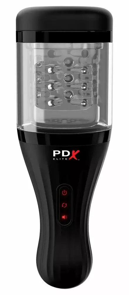 Masturbators Pipedream Silicone Black — rotējošs, uzlādējams Photo 3