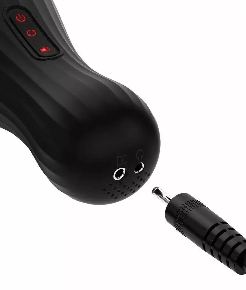 Masturbators Pipedream Silicone Black — rotējošs, uzlādējams Photo 5
