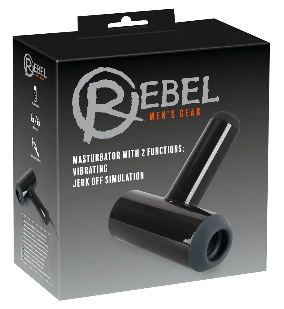 Masturbators Rebel Silicone Black — dubultā